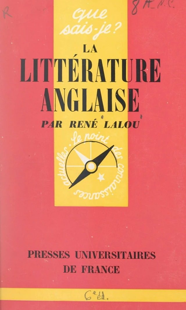 La littérature anglaise - René Lalou - FeniXX réédition numérique