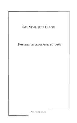 Principes de géographie humaine