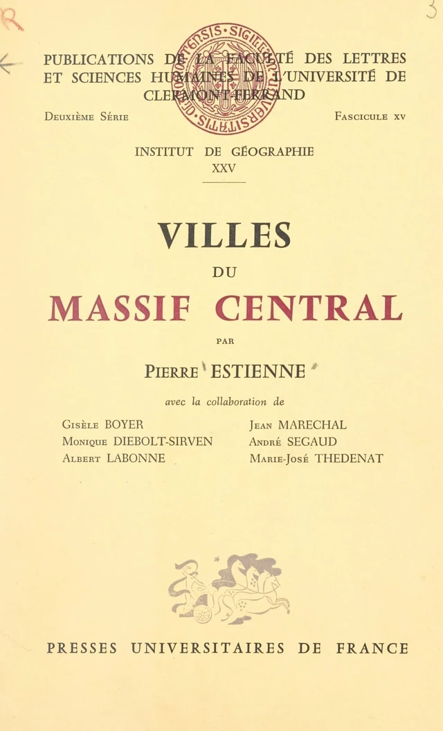 Villes du Massif central - Gisèle Boyer, Monique Diebolt-Sirven - FeniXX réédition numérique