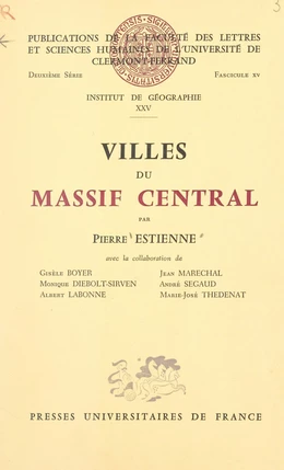 Villes du Massif central