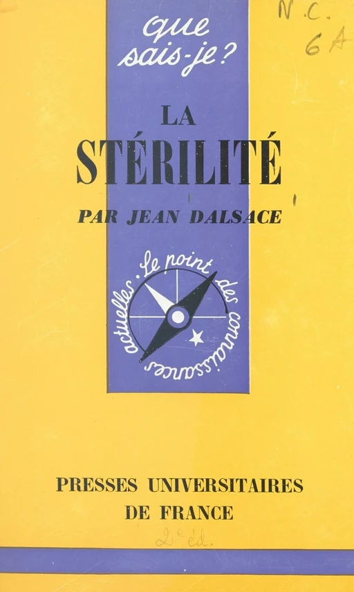 La stérilité - Jean Dalsace - FeniXX réédition numérique