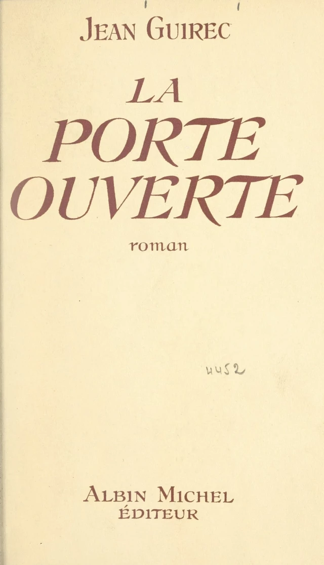 La porte ouverte - Jean Guirec - FeniXX réédition numérique