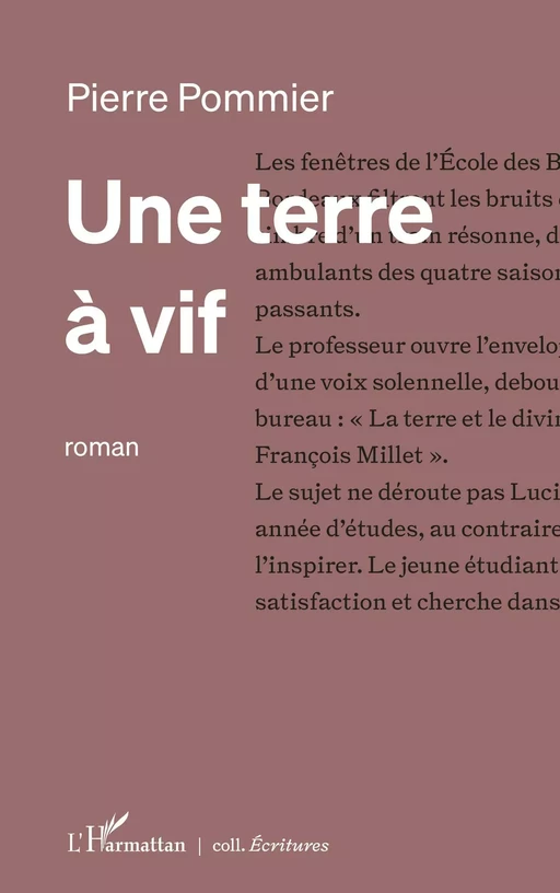 Une terre à vif - Pierre Pommier - Editions L'Harmattan