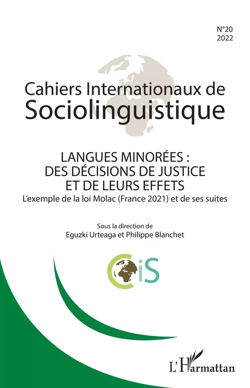 Langues minorées : des décisions de justice et de leurs effets - Philippe Blanchet, Eguzki Urteaga - Editions L'Harmattan