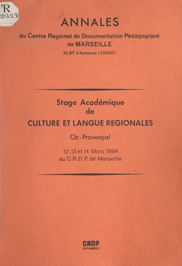 Stage académique de culture et langue régionales : Oc-provençal