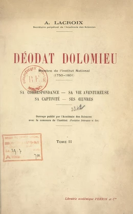 Déodat Dolomieu, membre de l'Institut national, 1750-1801 (2)