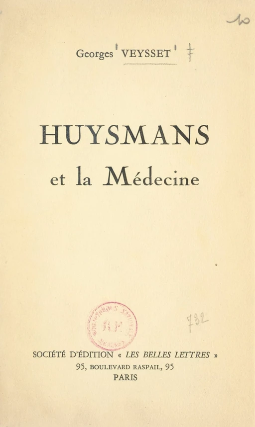 Huysmans et la médecine - Georges Veysset - FeniXX réédition numérique