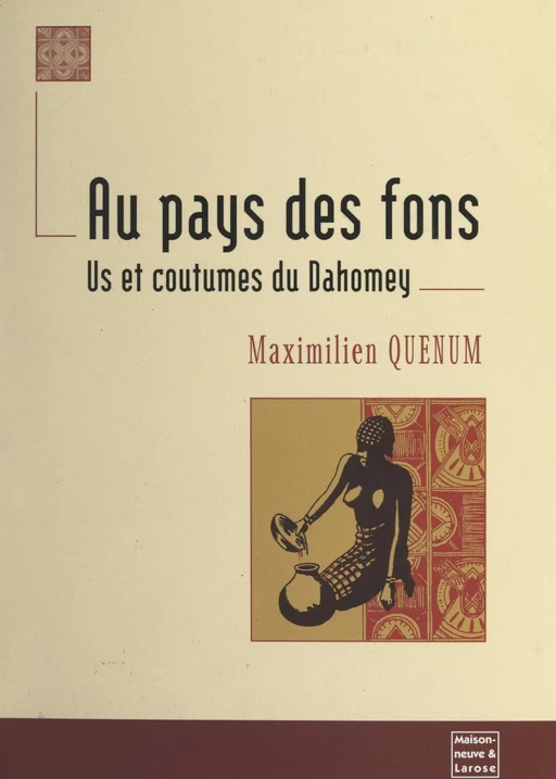 Au pays des Fons - Maximilien Quénum - FeniXX réédition numérique