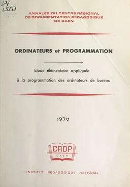 Ordinateurs et programmation