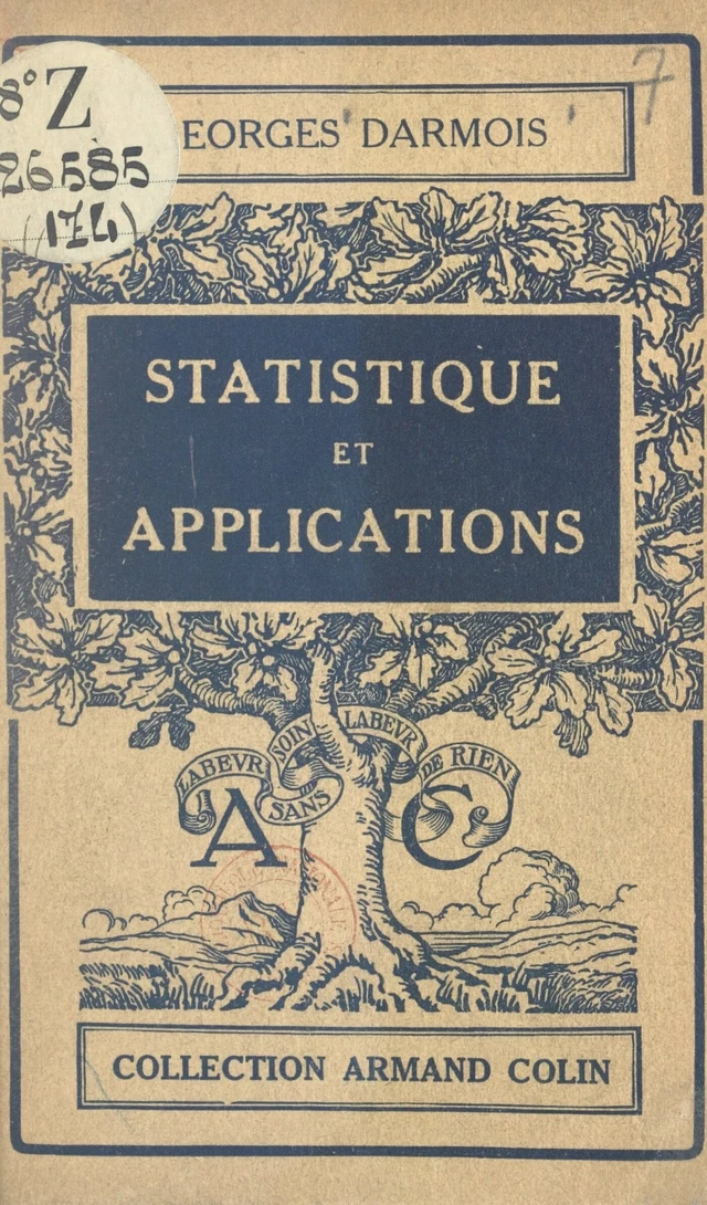 Statistique et applications - Georges Darmois - FeniXX réédition numérique