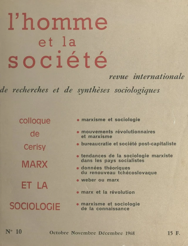 Marx et la sociologie - V. L. Allen, T. H. Bottomore, Victor Fay - FeniXX réédition numérique