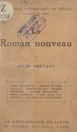 Le roman nouveau