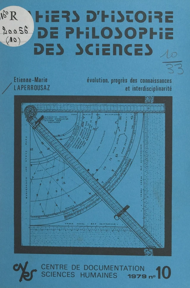 Évolution, progrès des connaissances et interdisciplinarité - Ernest-Marie Laperrousaz - FeniXX réédition numérique