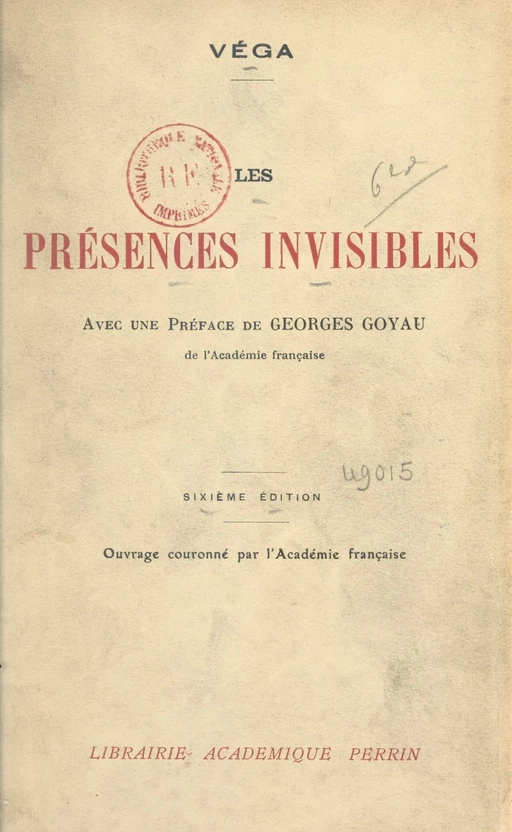 Les présences invisibles -  Véga - FeniXX réédition numérique