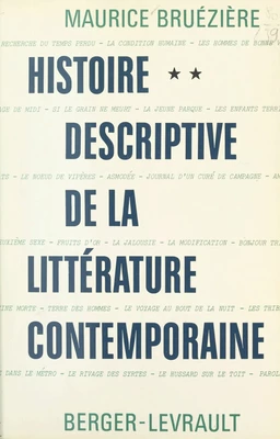 Histoire descriptive de la littérature contemporaine (2)