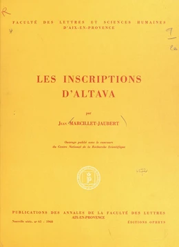 Les inscriptions d'Altava