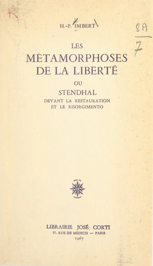 Les métamorphoses de la liberté - Henri-François Imbert - FeniXX réédition numérique