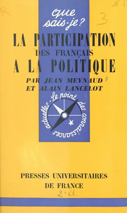 La participation des Français à la politique - Alain Lancelot, Jean Meynaud - FeniXX rédition numérique