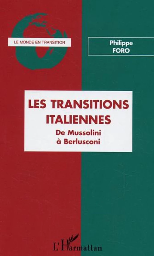 Les transitions italiennes - Philippe Foro - Editions L'Harmattan