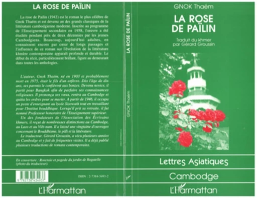 La rose de Pailin - Thaérn Gnok - Editions L'Harmattan