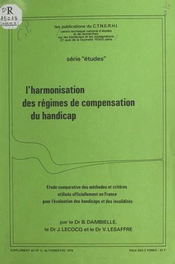 L'harmonisation des régimes de compensation du handicap