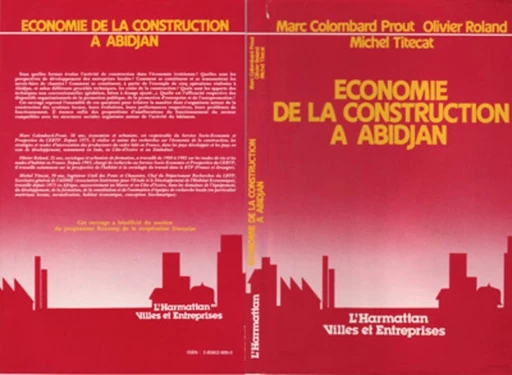 Economie de la construction à Abidjan -  - Editions L'Harmattan