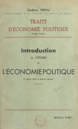 Traité d'économie politique (1)