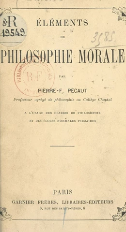 Éléments de philosophie morale