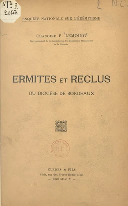 Ermites et reclus du diocèse de Bordeaux