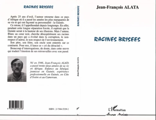 Racines brisées (Guinée) 60 - Jean-François Alata - Editions L'Harmattan