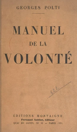 Manuel de la volonté