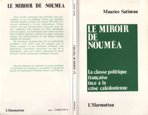 Le miroir de Nouméa - Maurice Satineau - Editions L'Harmattan