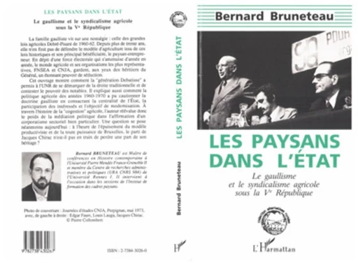 Les paysans dans l'état - Bernard Bruneteau - Editions L'Harmattan