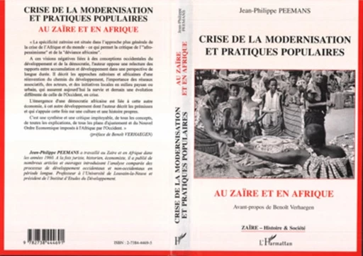 Crise de la modernisation et pratiques populaires au Zaïre et en Afrique - Jean-Philippe Peemans - Editions L'Harmattan