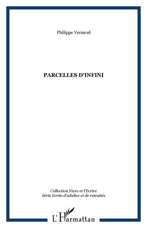 PARCELLES D'INFINI - Philippe Versavel - Editions L'Harmattan