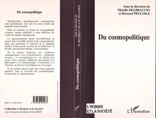 DU COSMOPOLITIQUE -  - Editions L'Harmattan