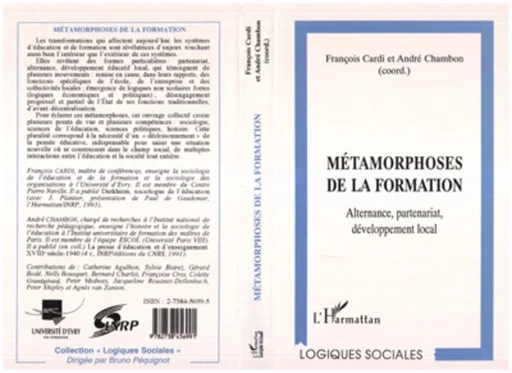 METAMORPHOSES DE LA FORMATION - André Chambon, François Cardi - Editions L'Harmattan