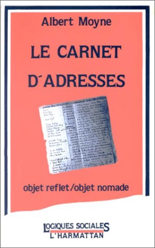 Le carnet d'adresses - Albert Moyne - Editions L'Harmattan