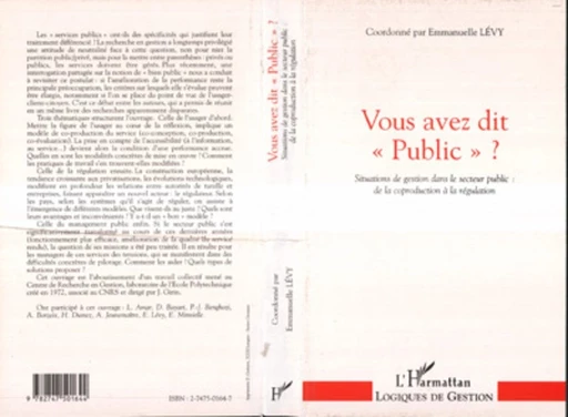 VOUS AVEZ DIT « PUBLIC » ? -  - Editions L'Harmattan