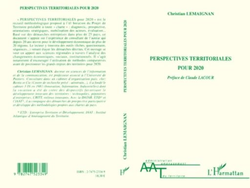 PERSPECTIVES TERRITORIALES POUR 2020 - Christian Lemaignan - Editions L'Harmattan