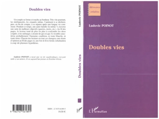 Doubles vies - Ludovic Poinot - Editions L'Harmattan