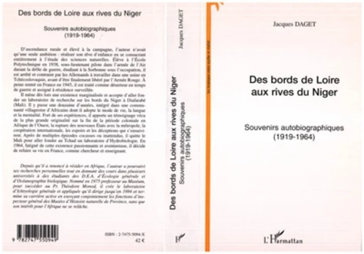 Des bords de Loire aux rives du Niger - Jacques Daget - Editions L'Harmattan