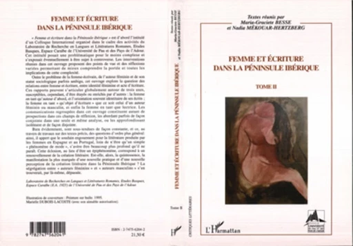 Femme et écriture dans la péninsule ibérique - Maria Graciete Besse, Nadia Mekouar-Hertzberg - Editions L'Harmattan