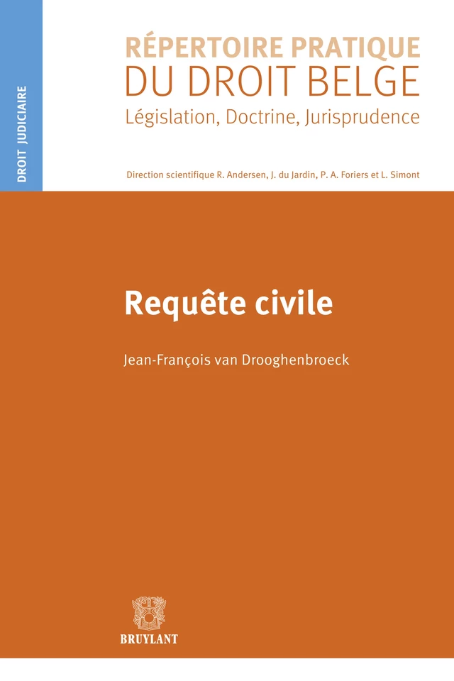 Requête civile - Jean-François van Drooghenbroeck - Bruylant