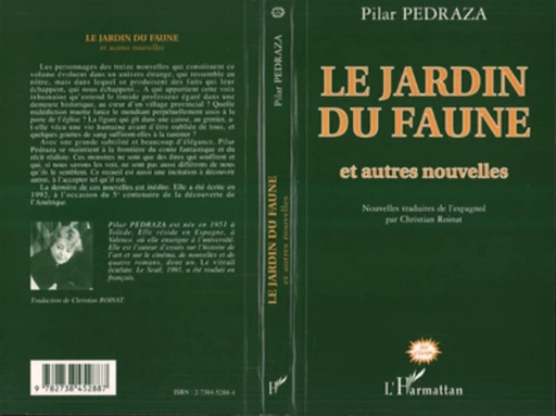 Le jardin du faune et autres nouvelles - Pilar Pedraza - Editions L'Harmattan