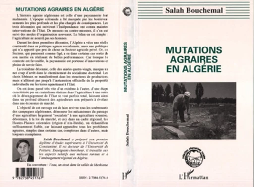 Mutations agraires en Algérie - Salah Bouchemal - Editions L'Harmattan