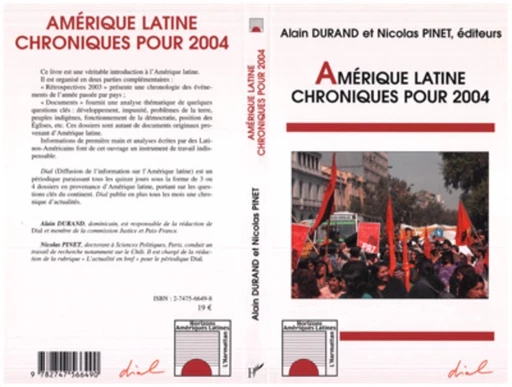 Amérique Latine - Nicolas Pinet, Alain Durand - Editions L'Harmattan