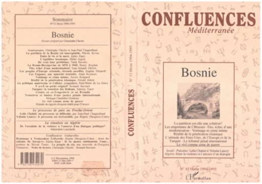 Bosnie - Christophe Chiclet, Jean-Paul Chagnollaud - Editions L'Harmattan