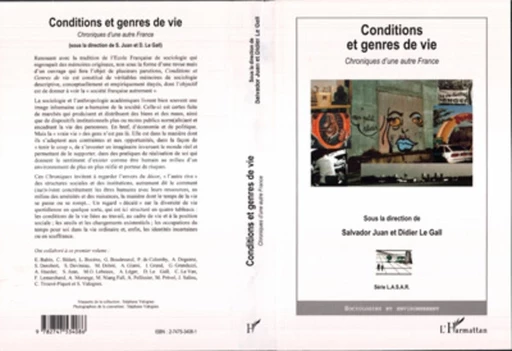 CONDITIONS ET GENRES DE VIE - Salvador Juan - Editions L'Harmattan