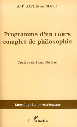 Programme d'un cours complet de philosophie